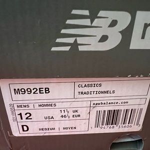 New Balance 992 Made in USA (Black/Grey Suede)